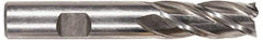 Hertel - 15/16", 1-7/8" LOC, 7/8" Shank Diam, 4-1/8" OAL, 4 Flute, High Speed Steel Square End Mill - Single End, Uncoated - Eagle Tool & Supply