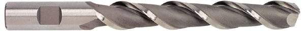 Hertel - 2", 4" LOC, 2" Shank Diam, 7-3/4" OAL, 3 Flute, High Speed Steel Square End Mill - Uncoated, Centercutting, Right Hand Cut - Eagle Tool & Supply