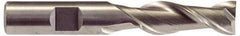 Hertel - 1-1/2", 2" LOC, 1-1/4" Shank Diam, 4-1/2" OAL, 2 Flute, High Speed Steel Square End Mill - Single End, Uncoated, Spiral Flute, 42° Helix, Centercutting, Right Hand Cut, Right Hand Flute - Eagle Tool & Supply