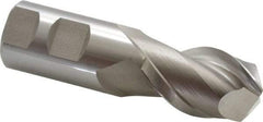 Hertel - 1-1/4", 2" LOC, 1-1/4" Shank Diam, 4-1/2" OAL, 2 Flute, High Speed Steel Square End Mill - Uncoated, 42° Helix, Centercutting, Right Hand Cut - Eagle Tool & Supply