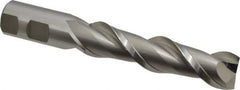 Hertel - 1", 4" LOC, 1" Shank Diam, 6-1/2" OAL, 2 Flute, High Speed Steel Square End Mill - Single End, Uncoated, Spiral Flute, 42° Helix, Centercutting, Right Hand Cut, Right Hand Flute - Eagle Tool & Supply