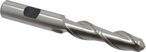 Hertel - 1/2" Diam, 2" LOC, 2 Flute High Speed Steel Ball End Mill - Uncoated, Single End, 4" OAL, 1/2" Shank Diam, Spiral Flute - Eagle Tool & Supply