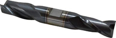 Hertel - 3/4", 1-5/16" LOC, 3/4" Shank Diam, 5" OAL, 2 Flute, Cobalt Square End Mill - Double End, TiCN Finish, Spiral Flute, 30° Helix, Centercutting, Right Hand Cut, Right Hand Flute - Eagle Tool & Supply