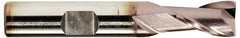 Hertel - 17/32", 1-1/8" LOC, 1/2" Shank Diam, 3-3/8" OAL, 2 Flute, High Speed Steel Square End Mill - Single End, TiCN Finish, Spiral Flute, 30° Helix, Centercutting, Right Hand Cut, Right Hand Flute - Eagle Tool & Supply
