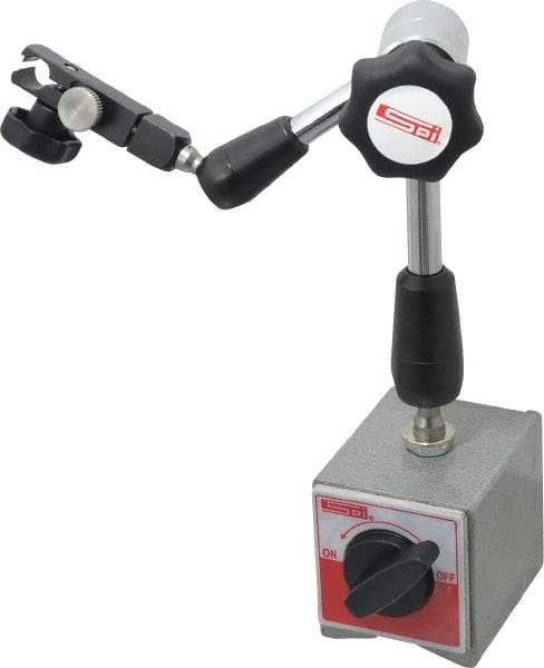 SPI - Rectangular Base, Indicator Transfer Stand - 9-1/8" High, 2-1/4" Base Length x 2" Base Width x 2-1/8" Base Height - Eagle Tool & Supply