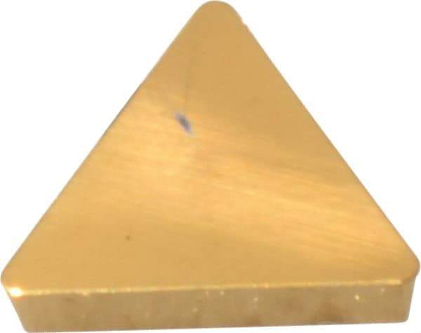 Kennametal - TPG322 T0420 Grade KY4400 Ceramic Turning Insert - TiN Finish, 60° Triangle, 3/8" Inscr Circle, 1/8" Thick, 1/32" Corner Radius - Eagle Tool & Supply