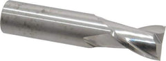 RobbJack - 3/4", 1" LOC, 3/4" Shank Diam, 3-1/2" OAL, 2 Flute, Solid Carbide Square End Mill - Single End, Uncoated, Spiral Flute, 30° Helix, Centercutting, Right Hand Cut, Right Hand Flute, Series S1-201 - Eagle Tool & Supply