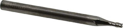 RobbJack - 1/16", 1/8" LOC, 1/8" Shank Diam, 1-1/2" OAL, 4 Flute, Solid Carbide Square End Mill - Single End, Uncoated, Spiral Flute, 30° Helix, Centercutting, Right Hand Cut, Right Hand Flute, Series S1-401 - Eagle Tool & Supply