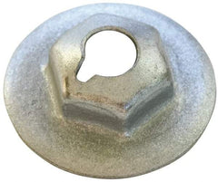 Au-Ve-Co Products - #10-32, 1/2" OD, 3/8" Width Across Flats Washer Lock Nut - Zinc-Plated Spring Steel, For Use with Threaded Fasteners - Eagle Tool & Supply