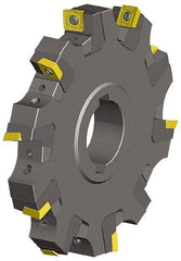 Kennametal - Arbor Hole Connection, 0.548" Cutting Width, 1.03" Depth of Cut, 4" Cutter Diam, 1-1/4" Hole Diam, 6 Tooth Indexable Slotting Cutter - KSSS Toolholder, SPCT, SPET, SPPT Insert - Eagle Tool & Supply
