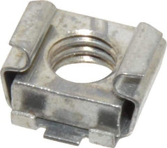 Made in USA - 3/8-16 Screw, 0.028 to 0.056" Thick, Spring Steel Cage Nut - Zinc-Plated Finish - Eagle Tool & Supply