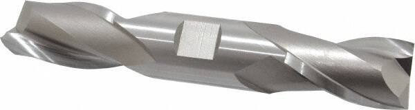 Hertel - 1", 1-5/8" LOC, 1" Shank Diam, 5-7/8" OAL, 2 Flute, Cobalt Square End Mill - Double End, Uncoated, Spiral Flute, 30° Helix, Centercutting, Right Hand Cut, Right Hand Flute - Eagle Tool & Supply