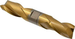 Hertel - 1", 1-5/8" LOC, 1" Shank Diam, 5-7/8" OAL, 2 Flute, Cobalt Square End Mill - Double End, TiN Finish, Centercutting - Eagle Tool & Supply