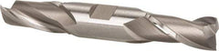 Hertel - 11/16", 1-5/16" LOC, 3/4" Shank Diam, 5" OAL, 2 Flute, High Speed Steel Square End Mill - Double End, Uncoated, Spiral Flute, 30° Helix, Centercutting, Right Hand Cut, Right Hand Flute - Eagle Tool & Supply