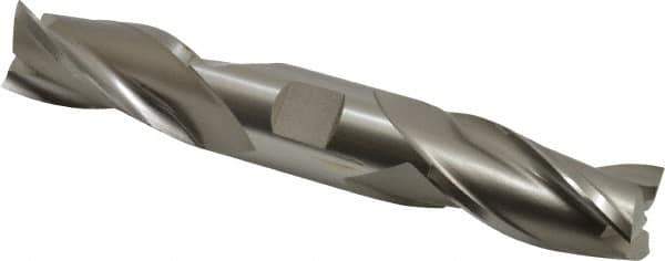 Hertel - 1", 1-7/8" LOC, 1" Shank Diam, 6-3/8" OAL, 3 Flute, High Speed Steel Square End Mill - Double End, Uncoated, Centercutting - Eagle Tool & Supply