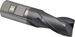 Hertel - 1", 1-5/8" LOC, 1" Shank Diam, 4-1/8" OAL, 2 Flute, Cobalt Square End Mill - Single End, TiCN Finish, Spiral Flute, 30° Helix, Centercutting, Right Hand Cut, Right Hand Flute - Eagle Tool & Supply