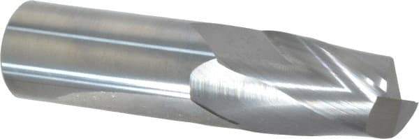 Hertel - 1", 1-1/2" LOC, 1" Shank Diam, 4" OAL, 2 Flute, Solid Carbide Square End Mill - Single End, Uncoated, Spiral Flute, 30° Helix, Centercutting, Right Hand Cut - Eagle Tool & Supply