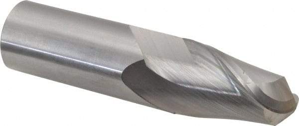 Hertel - 1" Diam, 1-1/2" LOC, 2 Flute Solid Carbide Ball End Mill - Uncoated, Single End, 4" OAL, 1" Shank Diam - Eagle Tool & Supply