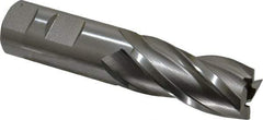 Hertel - 1", 2" LOC, 1" Shank Diam, 4-1/2" OAL, 4 Flute, High Speed Steel Square End Mill - Single End, Uncoated, Spiral Flute, 30° Helix, Right Hand Cut, Right Hand Flute - Eagle Tool & Supply
