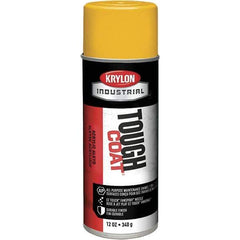 Krylon - OSHA Yellow, 12 oz Net Fill, High Gloss, Enamel Spray Paint - 20 to 25 Sq Ft per Can, 16 oz Container, Use on Conduits, Ducts, Electrical Equipment, Machinery, Metal, Motors, Pipelines & Marking Areas, Railings, Steel Bars, Tool Boxes, Tools - Eagle Tool & Supply