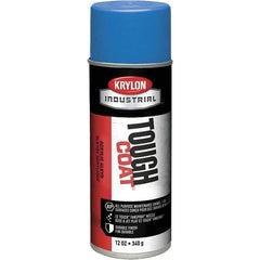 Krylon - OSHA Blue, 12 oz Net Fill, High Gloss, Enamel Spray Paint - 20 to 25 Sq Ft per Can, 16 oz Container, Use on Conduits, Ducts, Electrical Equipment, Machinery, Metal, Motors, Pipelines & Marking Areas, Railings, Steel Bars, Tool Boxes, Tools - Eagle Tool & Supply