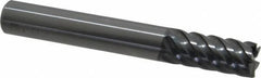 OSG - 12mm, 26mm LOC, 12mm Shank Diam, 90mm OAL, 6 Flute, Solid Carbide Square End Mill - Single End, WXS Finish, Spiral Flute, 45° Helix, Centercutting, Right Hand Cut, Right Hand Flute, Series 4540 - Eagle Tool & Supply