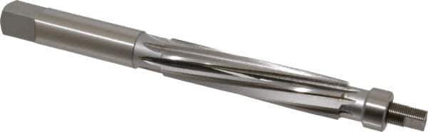 Value Collection - 7/8" Reamer Diam, 0.006 Max Expansion, Straight Shank, 4" Flute Length, Hand Expansion Reamer - Spiral Flute, 9" OAL, Left Hand Spiral, Right Hand Cut, 8 Flutes, High Speed Steel - Eagle Tool & Supply