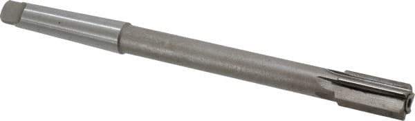 Interstate - 3/4" Diam, 0.623 to 0.625" Max Diam 2MT Morse Taper Shank, 1-3/8" Flute Length, Machine Expansion Reamer - Straight Flute, 9-1/2" OAL, Right Hand Cut, 6 Flutes, High Speed Steel, Bright Finish - Eagle Tool & Supply