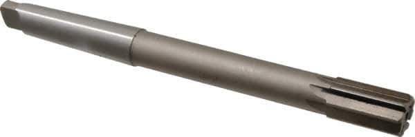 Interstate - 1" Diam, 0.873 to 0.875" Max Diam 3MT Morse Taper Shank, 1-5/8" Flute Length, Machine Expansion Reamer - Straight Flute, 10-1/2" OAL, Right Hand Cut, 8 Flutes, High Speed Steel, Bright Finish - Eagle Tool & Supply