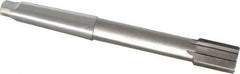 Interstate - 1-3/8" Diam, 0.998 to 0.9995" Max Diam 4MT Morse Taper Shank, 2" Flute Length, Machine Expansion Reamer - Straight Flute, 12" OAL, Right Hand Cut, 8 Flutes, High Speed Steel, Bright Finish - Eagle Tool & Supply