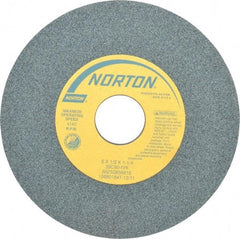 Norton - 6" Diam x 1-1/4" Hole x 1/2" Thick, I Hardness, 80 Grit Surface Grinding Wheel - Silicon Carbide, Type 1, Medium Grade, 4,140 Max RPM, Vitrified Bond, No Recess - Eagle Tool & Supply