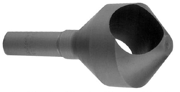 Weldon - 1-1/2" Head Diam, 1/2" Shank Diam, 90° High Speed Steel Countersink - Bright Finish, 3-1/2" OAL, Single End, Straight Shank, Right Hand Cut - Eagle Tool & Supply