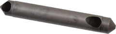 Weldon - 1/4" Shank Diam, 90° High Speed Steel Countersink - Bright Finish, 1-3/4" OAL, Double End, Straight Shank, Right Hand Cut - Eagle Tool & Supply