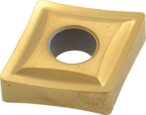 Kennametal - CNMP643 Grade KC730 Carbide Turning Insert - TiN Finish, 80° Diamond, 3/4" Inscr Circle, 1/4" Thick, 3/64" Corner Radius - Eagle Tool & Supply