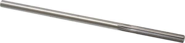 Made in USA - 1/4" High Speed Steel 6 Flute Chucking Reamer - Straight Flute, 0.2405" Straight Shank, 1-1/2" Flute Length, 6" OAL - Eagle Tool & Supply