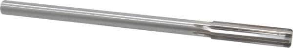 Made in USA - 0.4365" High Speed Steel 6 Flute Chucking Reamer - Straight Flute, 0.373" Straight Shank, 1-3/4" Flute Length, 7" OAL - Eagle Tool & Supply