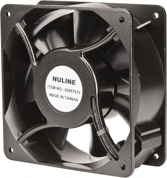 Value Collection - 230 Volts, AC, 260 CFM, Square Tube Axial Fan - 0.28 Amp Rating, 2,900 to 3,400 RPM, 6.3" High x 6.3" Wide x 2.44" Deep - Eagle Tool & Supply