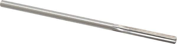 Made in USA - 1/4" High Speed Steel 6 Flute Chucking Reamer - Straight Flute, 1/4" Straight Shank, 1-1/2" Flute Length, 6" OAL - Eagle Tool & Supply