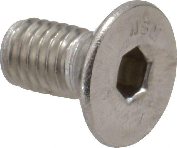 Value Collection - M5x0.80 Metric Coarse Hex Socket Drive, 90° Flat Screw - Grade 316 & Austenitic A4 Stainless Steel, Fully Threaded, 10mm OAL - Eagle Tool & Supply