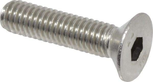 Value Collection - M6x1.00 Metric Coarse Hex Socket Drive, 90° Flat Screw - Grade 316 & Austenitic A4 Stainless Steel, Partially Threaded, 25mm OAL - Eagle Tool & Supply