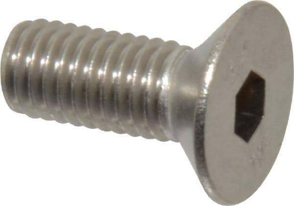 Value Collection - M8x1.25 Metric Coarse Hex Socket Drive, 90° Flat Screw - Grade 316 & Austenitic A4 Stainless Steel, Fully Threaded, 20mm OAL - Eagle Tool & Supply