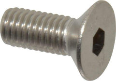 Value Collection - M8x1.25 Metric Coarse Hex Socket Drive, 90° Flat Screw - Grade 316 & Austenitic A4 Stainless Steel, Fully Threaded, 20mm OAL - Eagle Tool & Supply