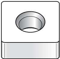 Kennametal - SNGA433 T0420 Grade KY4400 Ceramic Turning Insert - TiN Finish, 90° Square, 1/2" Inscr Circle, 3/16" Thick, 3/64" Corner Radius - Eagle Tool & Supply