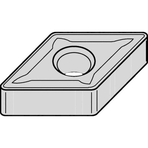 Kennametal - DNMG33133 33 Grade KT315 Cermet Turning Insert - TiN/TiCN/TiN Finish, 55° Diamond, 3/8" Inscr Circle, 3/16" Thick, 1/64" Corner Radius - Eagle Tool & Supply