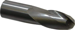 OSG - 1" Diam, 1-1/2" LOC, 2 Flute Solid Carbide Ball End Mill - Uncoated, Single End, 4" OAL, 1" Shank Diam, Spiral Flute - Eagle Tool & Supply