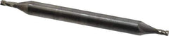 OSG - 3/64", 3/32" LOC, 1/8" Shank Diam, 1-1/2" OAL, 4 Flute, Solid Carbide Square End Mill - Double End, Uncoated, Spiral Flute, 30° Helix, Right Hand Cut, Right Hand Flute, Series 424 - Eagle Tool & Supply