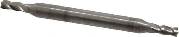 OSG - 5/64", 5/32" LOC, 1/8" Shank Diam, 1-1/2" OAL, 4 Flute, Solid Carbide Square End Mill - Double End, Uncoated, Spiral Flute, 30° Helix, Centercutting, Right Hand Cut, Right Hand Flute, Series 424 - Eagle Tool & Supply