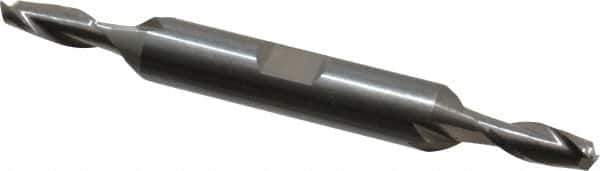 OSG - 7/32", 9/16" LOC, 3/8" Shank Diam, 3-3/8" OAL, 2 Flute, Solid Carbide Square End Mill - Double End, Uncoated, Spiral Flute, 30° Helix, Centercutting, Right Hand Cut, Right Hand Flute, Series 442 - Eagle Tool & Supply