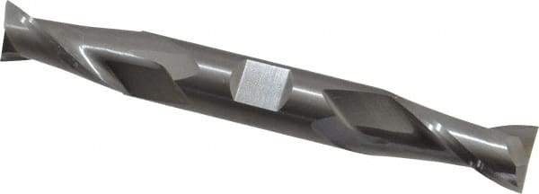 OSG - 1/2", 1" LOC, 1/2" Shank Diam, 4" OAL, 2 Flute, Solid Carbide Square End Mill - Double End, Uncoated, Spiral Flute, 30° Helix, Centercutting, Right Hand Cut, Right Hand Flute, Series 442 - Eagle Tool & Supply