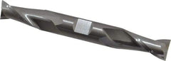 OSG - 1/2", 1" LOC, 1/2" Shank Diam, 4" OAL, 2 Flute, Solid Carbide Square End Mill - Double End, Uncoated, Spiral Flute, 30° Helix, Centercutting, Right Hand Cut, Right Hand Flute, Series 442 - Eagle Tool & Supply